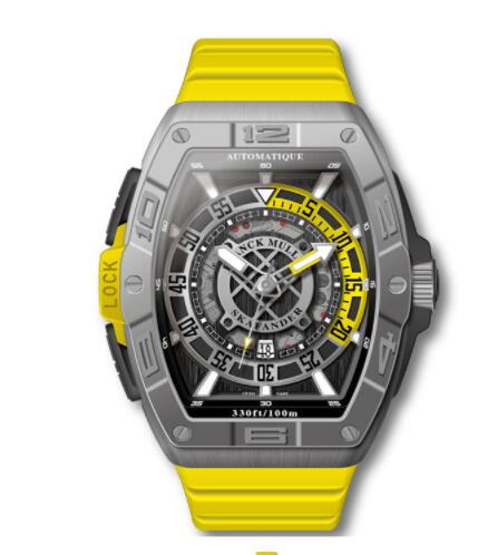 Franck Muller Skafander Replica Watch Central Second Titanium Diving Yellow SKF 46 DV SC DT TT BR TT JA